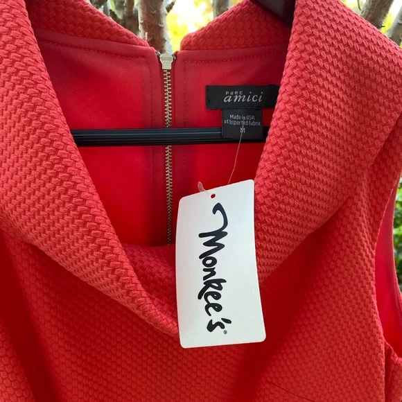 NWT Pure Amici Poppy Cowl Neck Dress Medium - Picture 10 of 11